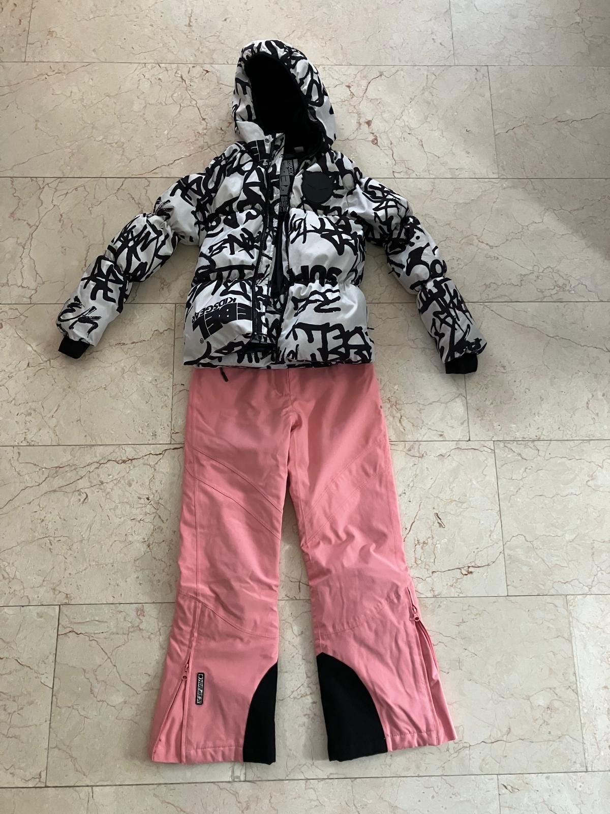 Super Rebel skijas en Icepeak skibroek voor meisjes, Ophalen of Verzenden, Zo goed als nieuw, Meisje, Setje