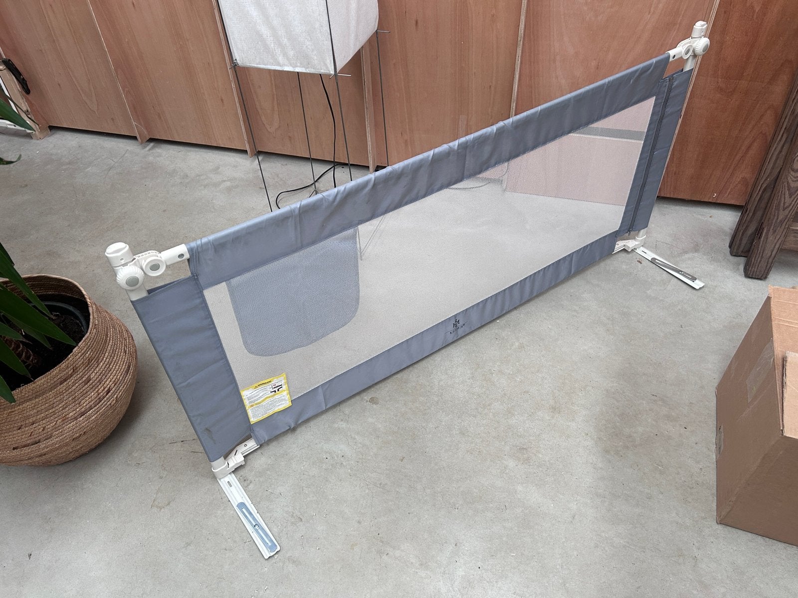 Bedhek, zgan, Ophalen, Overige materialen, Eenpersoons, Wit