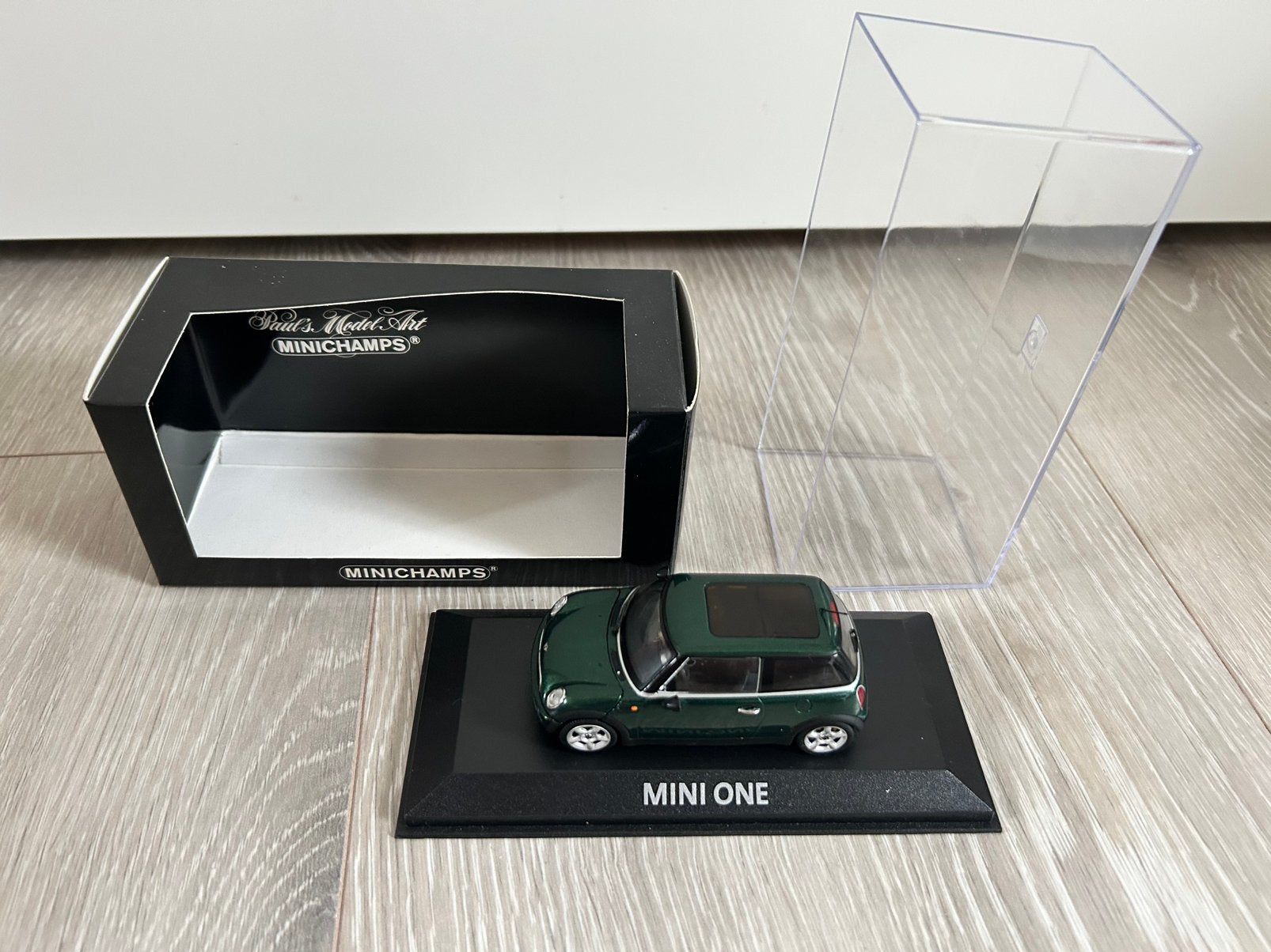 1:43 Minichamps Mini One Groen In originele doos, Ophalen of Verzenden, Zo goed als nieuw, Auto, MiniChamps