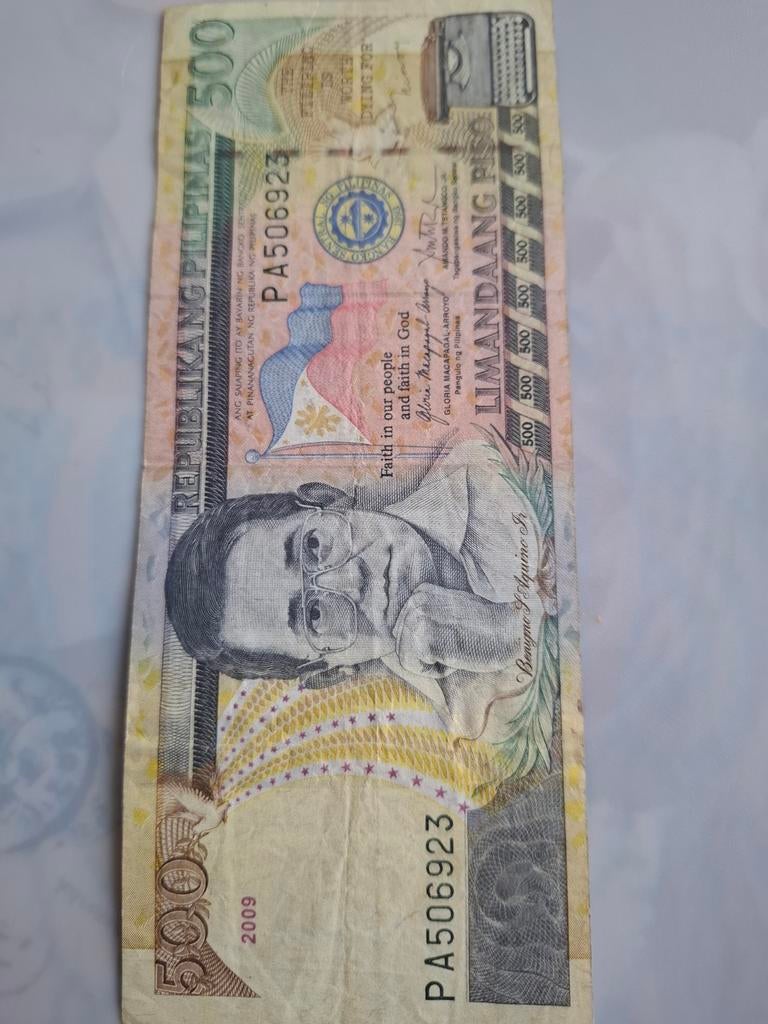 Filipijnse 500 Peso Bankbiljet - Aquino - 2009, Verzenden, Zuidoost-Azië, Los biljet