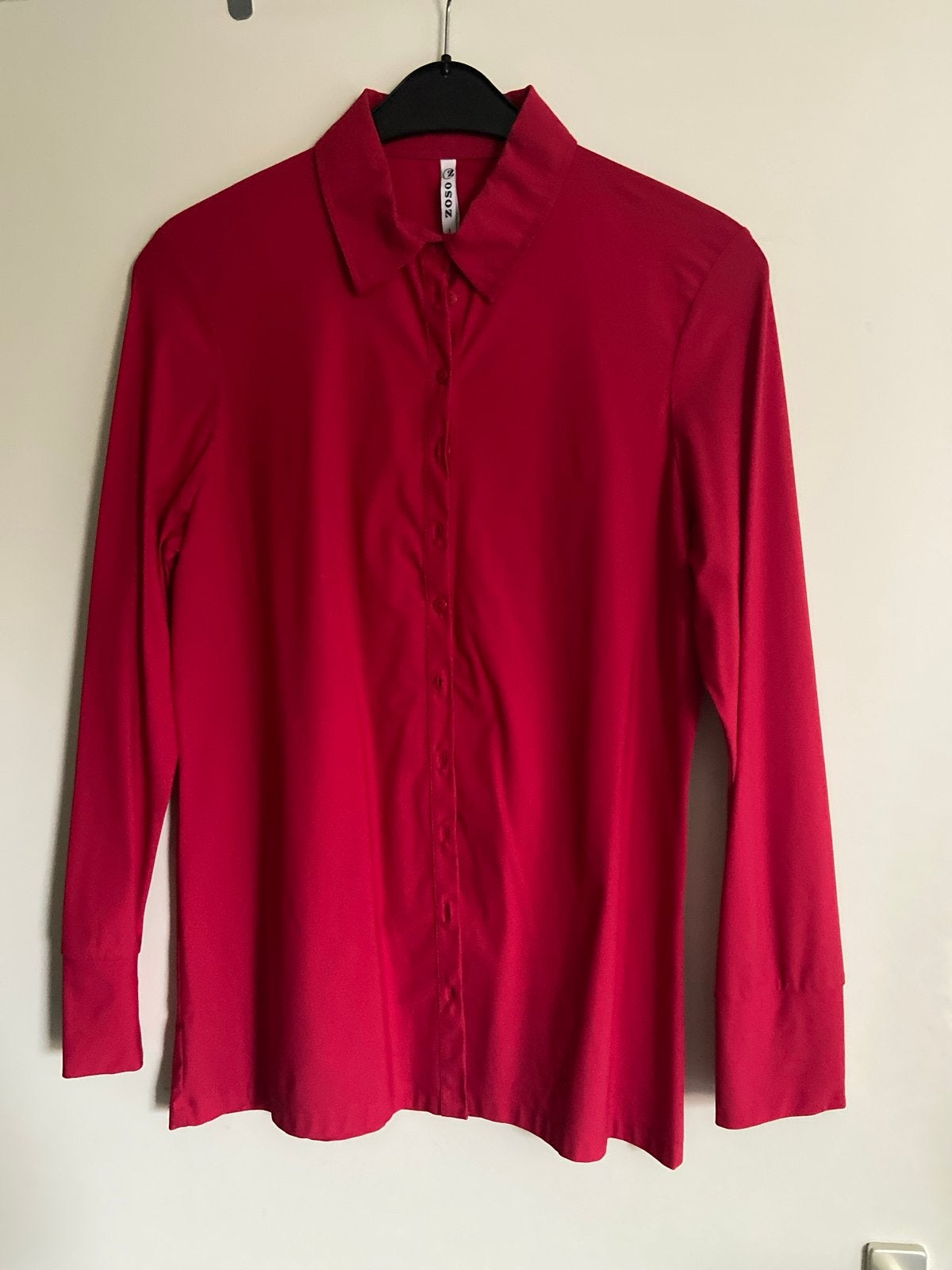 Rode blouse met lange mouwen - ZoSo, Ophalen, Zo goed als nieuw, Maat 42/44 (L), Rood