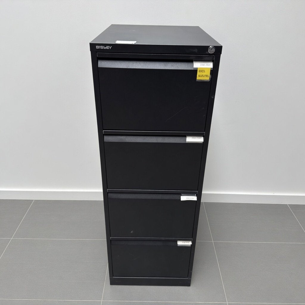 Bisley 4-laden dossierkast - 132x47x62 cm, Huis en Inrichting, Kasten | Ladekasten, Niet ingevuld, Gebruikt, Niet ingevuld, Niet ingevuld