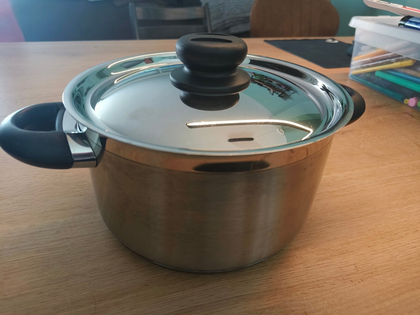 BK RVS Kookpan 3L met Deksel - Geschikt voor Inductie, Met deksel, BK, Ophalen of Verzenden, Zo goed als nieuw