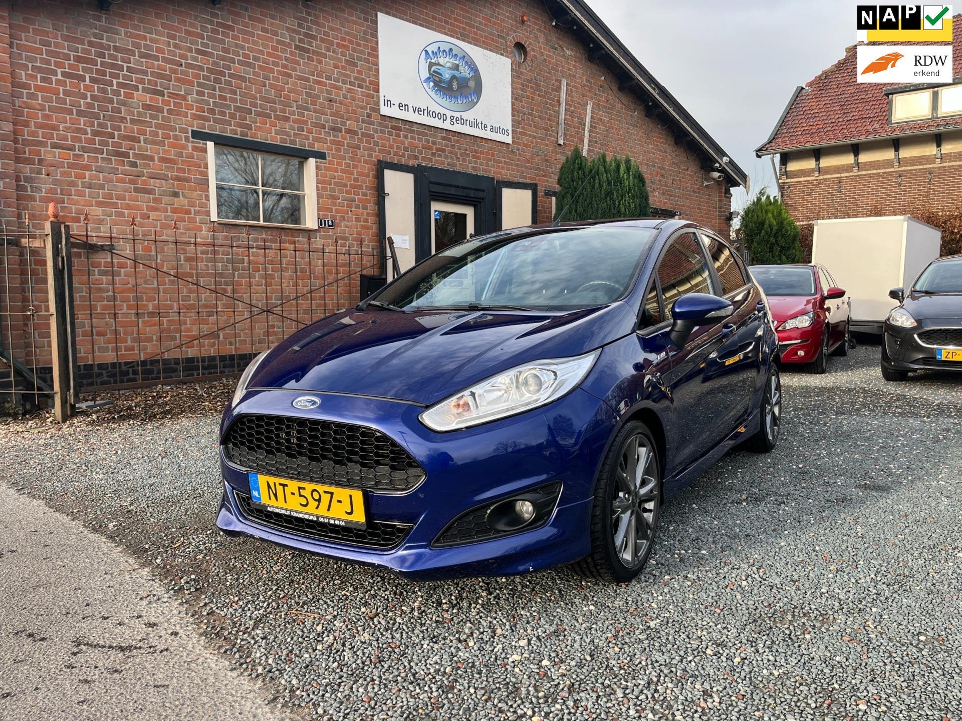 Ford Fiesta 1.0 EcoBoost ST Line ( Climate controle + Camera, Auto's, Voorwielaandrijving, Blauw, 23 km/l, Origineel Nederlands