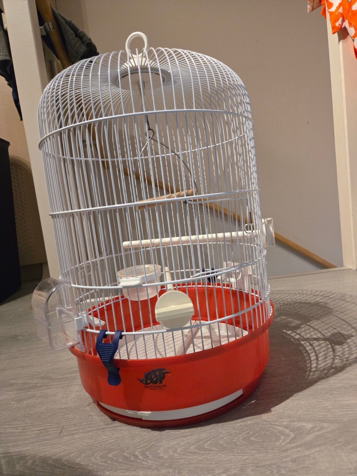 Te koop vogelkooi, Ophalen