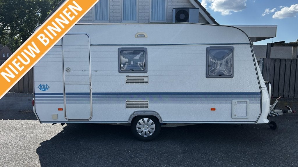 Adria Altea 432 PX Voortent-fietsdrager, Caravans en Kamperen, Caravans, Bedrijf, Treinzit, 4 tot 5 meter, Tot en met 4