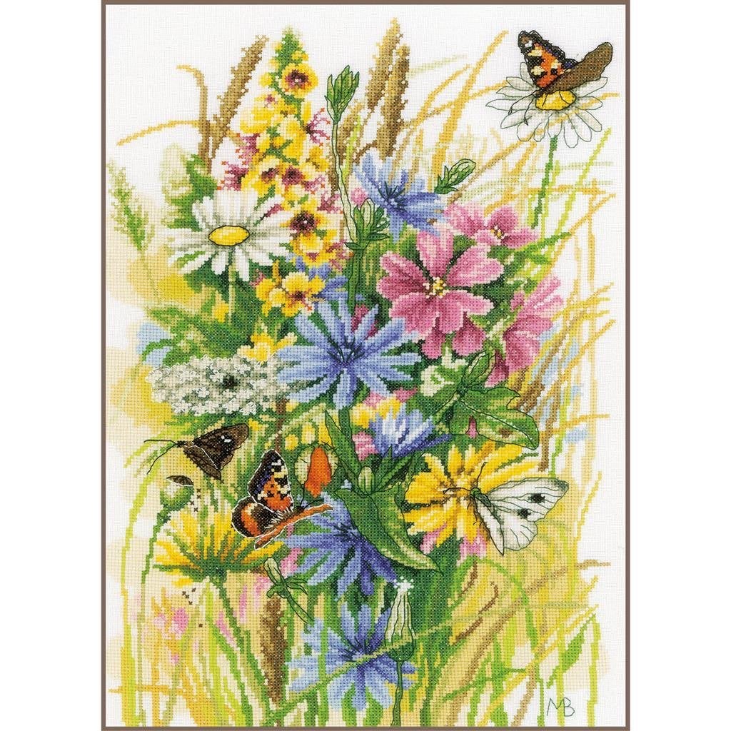 borduurpakket marjolein bastin, wilde bloemen en vlinders, Hobby en Vrije tijd, Borduren en Borduurmachines, Verzenden, Nieuw