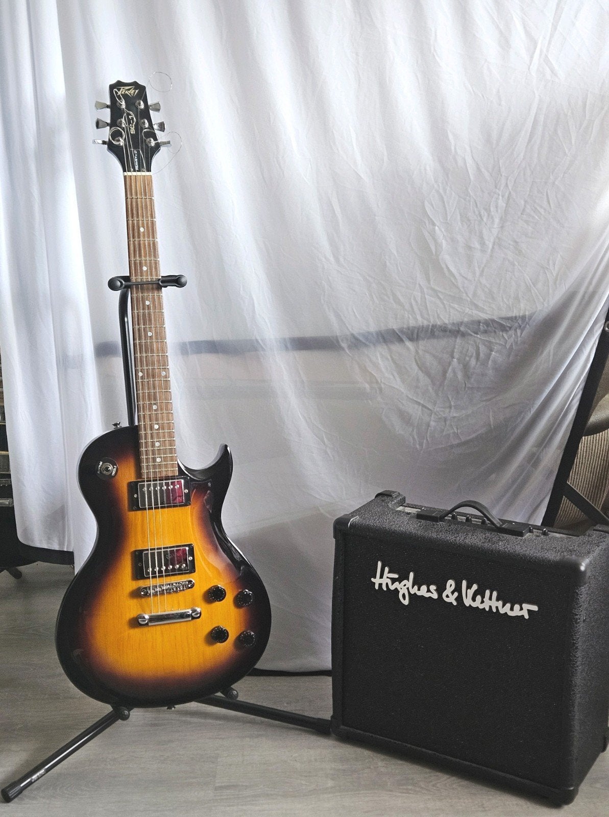 Complete Gitaar Starterset: Peavey SC-1 + H&K Versterker, Met versterker, Zo goed als nieuw, Solid body, Ophalen