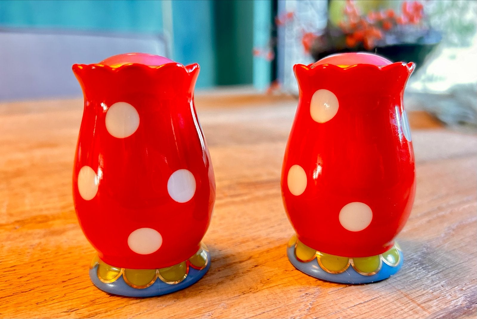 Oilily Rood met Witte Stippen Peper en Zoutstel, Ophalen of Verzenden, Steen/keramiek, Rood, Overige merken