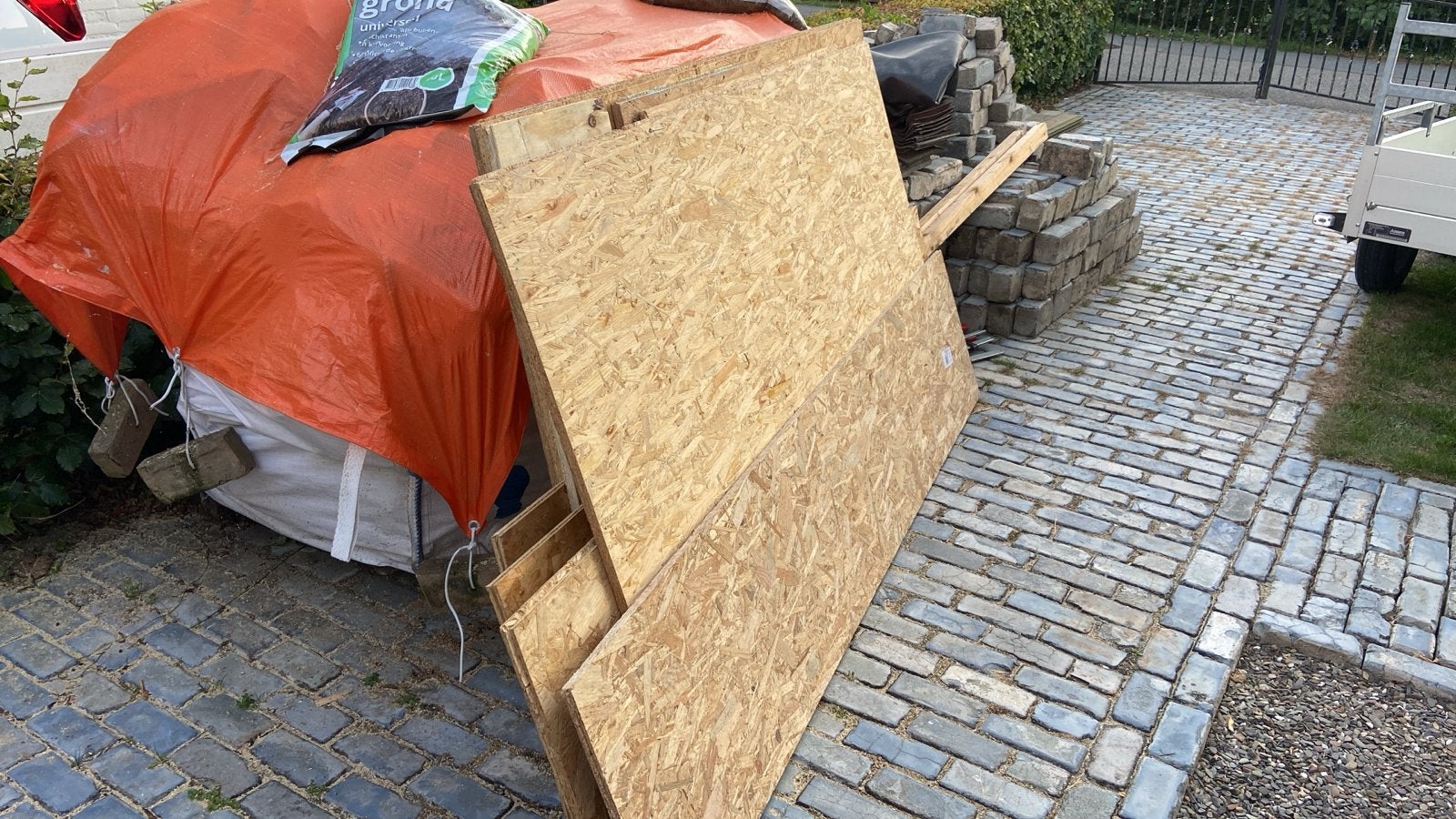 OSB II platen - Diverse afmetingen ca 8-10m2, 18mm, Ophalen, Gebruikt, Minder dan 25 mm, 200 tot 250 cm