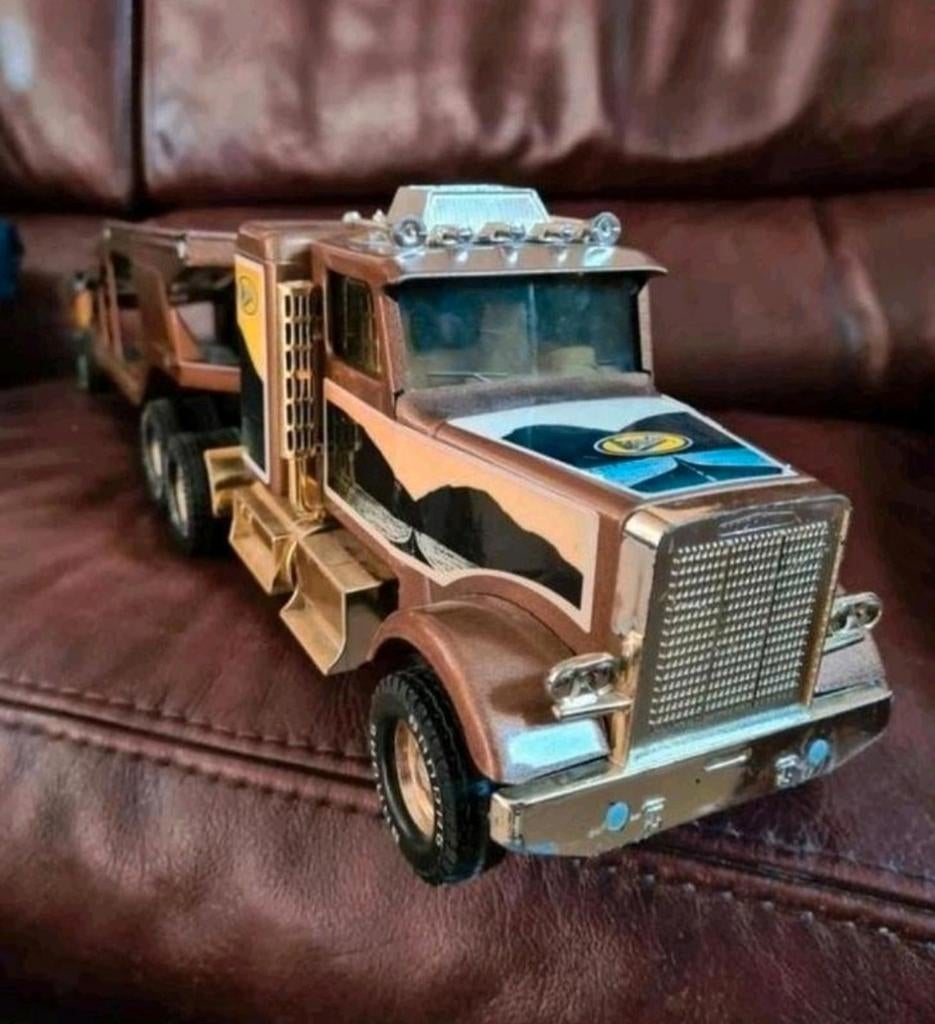 Prachtige,Nylint USA Truck met Trailer Bandag,in metaal, Ophalen of Verzenden, Groter dan 1:32, Truck, Overige merken