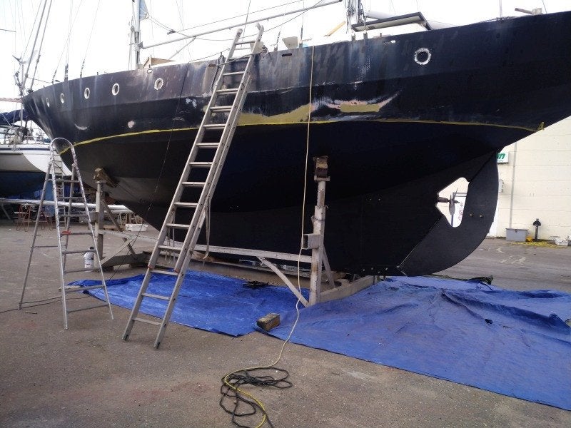 zeiljacht Alan Pape 45 cruiser ketch, Watersport en Boten, Ophalen, Gebruikt, Staal, Binnenboordmotor