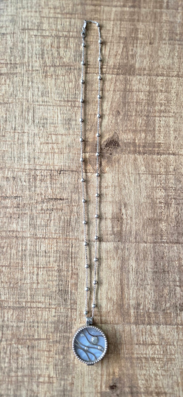My Imenso zilveren ketting met hanger., Sieraden, Tassen en Uiterlijk, Met hanger, Ophalen of Verzenden, Zo goed als nieuw, Zilver