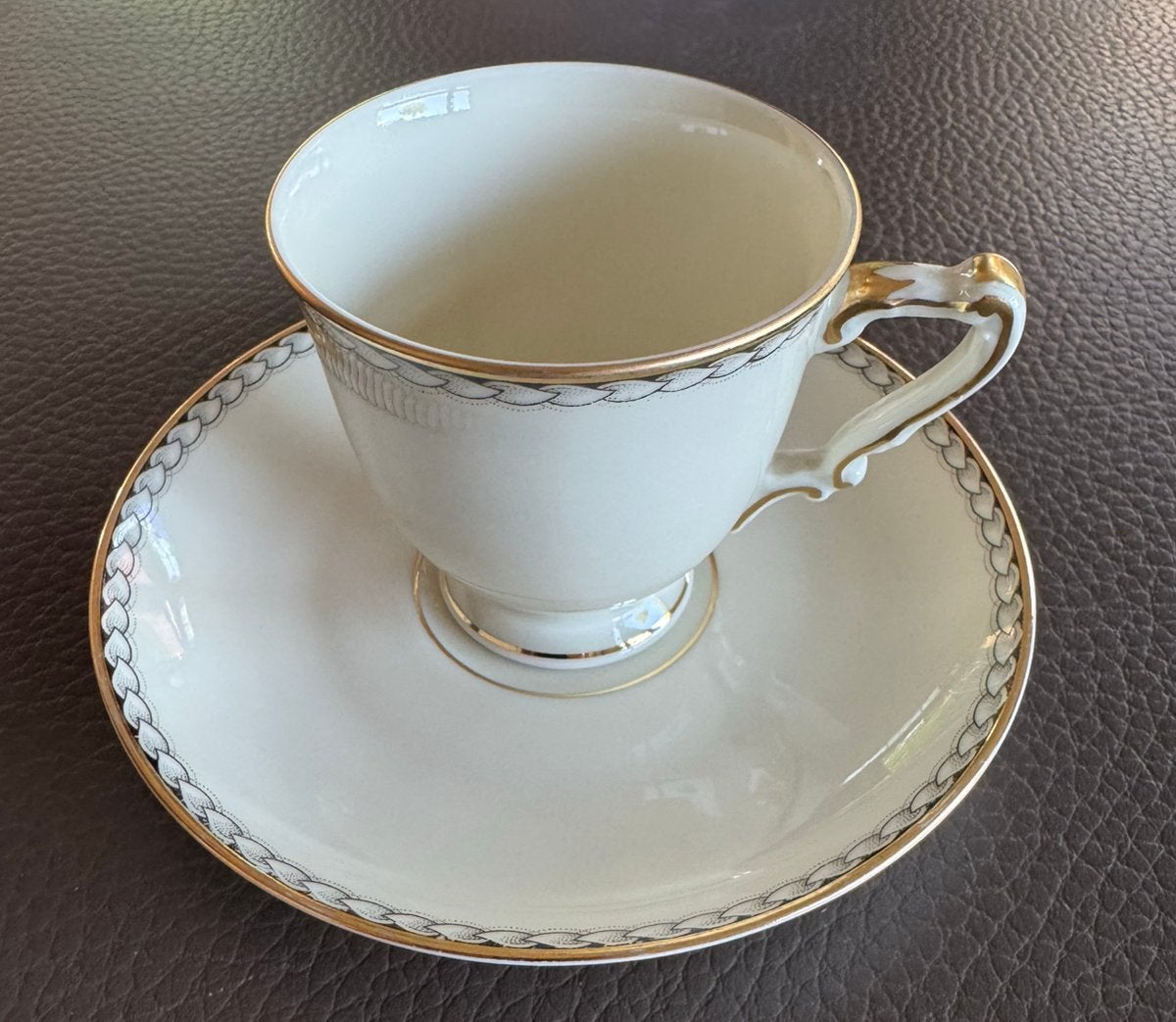 Prachtige vintage kop + schotel - Heinrich & Co Selb Bavaria, Antiek en Kunst, Antiek | Servies los, Ophalen of Verzenden