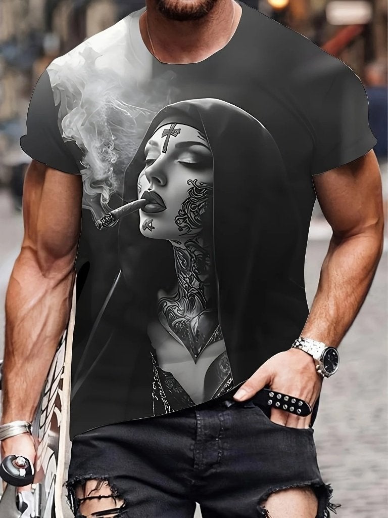 T-Shirts Aantrekkelijke Non - Rokende Non, Ophalen of Verzenden, Nieuw, Overige maten, Zwart