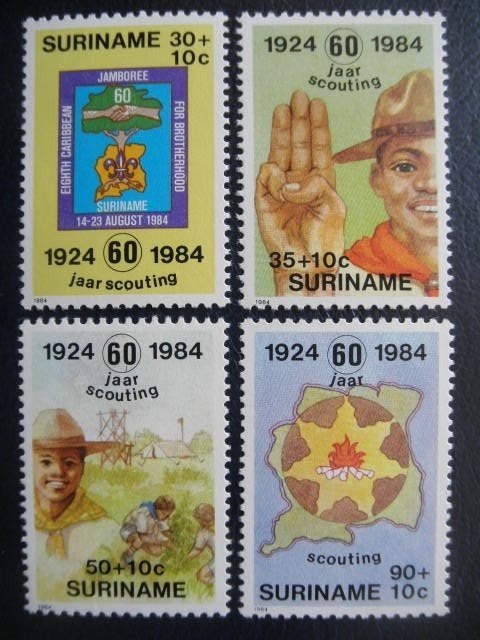 Postzegels Suriname 1984 scouting - cw. 8,00 postfris., Ophalen of Verzenden, Postfris