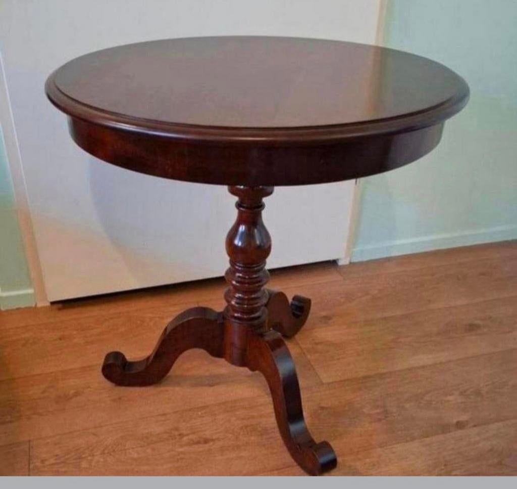 Mooie, zware Franse wijntafel - Ø 67 cm, H 68 cm, Antiek en Kunst, Ophalen