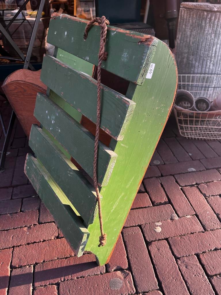 Antieke  Houten slee prikslee hollandse nostalgie, Ophalen of Verzenden