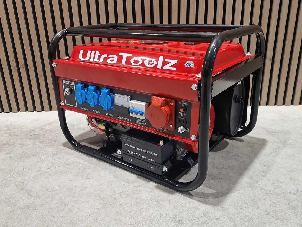 Ultratoolz W8500E benzine Stroomgenerator elektrische start, Doe-het-zelf en Verbouw, Ophalen, Nieuw, Benzine, Elektrisch startend