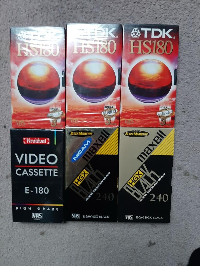 6 VHS Videobanden, Alle leeftijden, Ophalen, Gebruikt, Overige genres