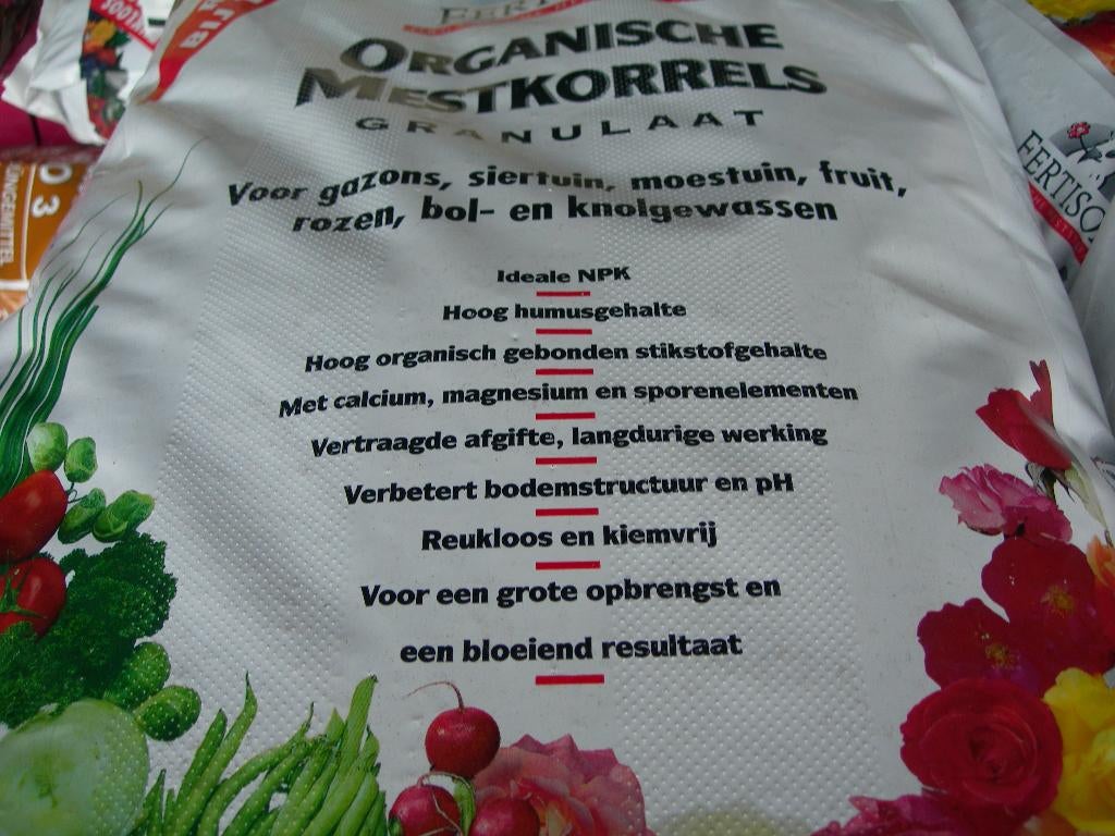 kippenmestkorrels, Ophalen, Tuinaarde
