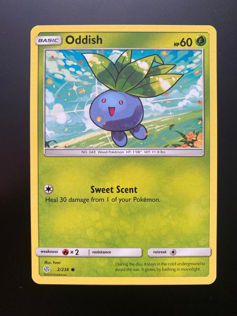 Oddisch 2/236 Pokémon S&M Cosmic Eclipse Mint Packfresh, Ophalen of Verzenden, Zo goed als nieuw, Losse kaart