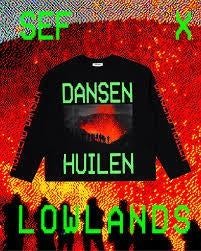 Gezocht: Lowlands shirt Sef dansen huilen maat S of M, Zwart, Nieuw, Ophalen of Verzenden, Korte mouw