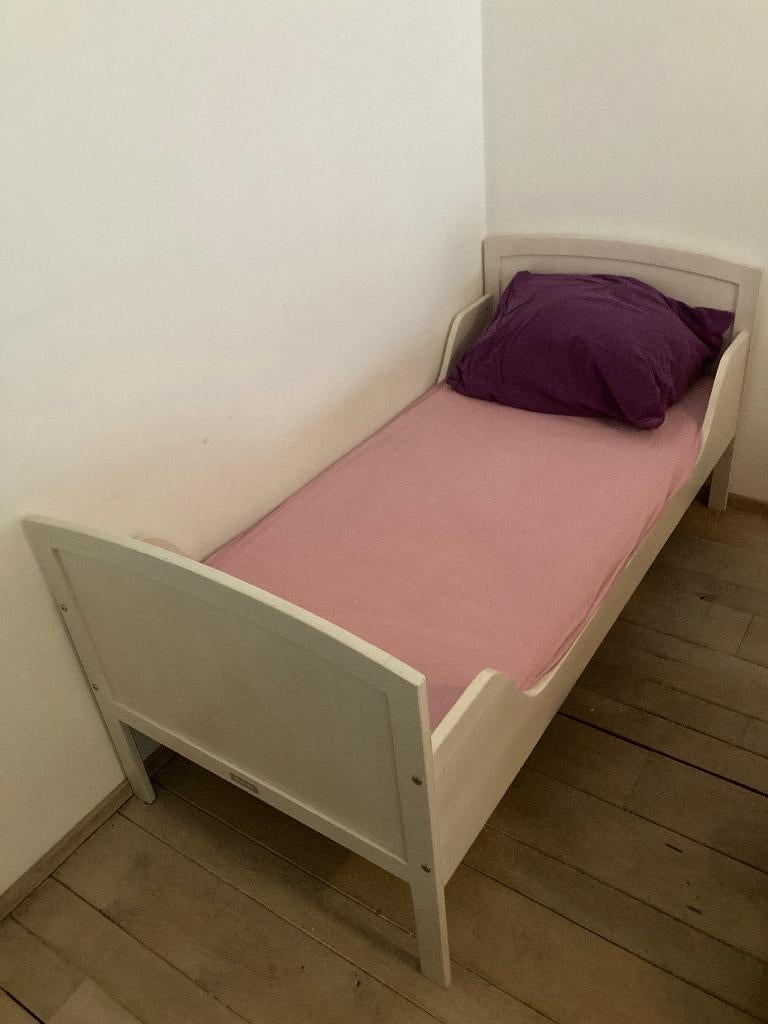juniorbed, Kinderen en Baby's, Kinderkamer | Bedden, Gebruikt, 70 tot 85 cm, 140 tot 160 cm, Ophalen