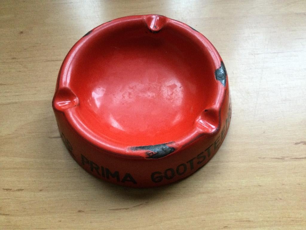 Asbak Geëmailleerd (asbak jaren 50), Ophalen of Verzenden, Zo goed als nieuw, Asbak