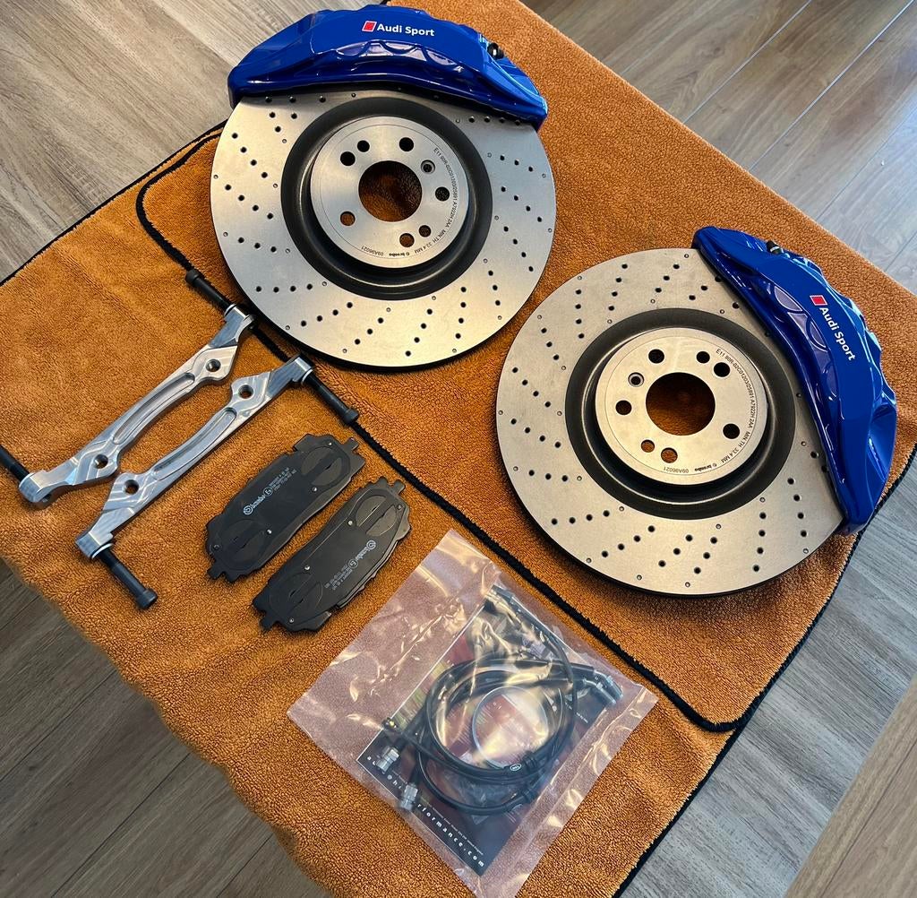 Big brake kit Audi Volkswagen Seat Skoda 6pots 350mm > 400mm, Ophalen of Verzenden, Gebruikt, Seat