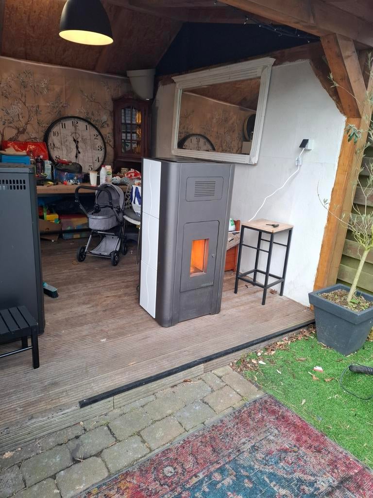 Pelletkachel haas en sohn 8kw, Huis en Inrichting, Kachels, Gebruikt, Ophalen of Verzenden, Pelletkachel, Vrijstaand