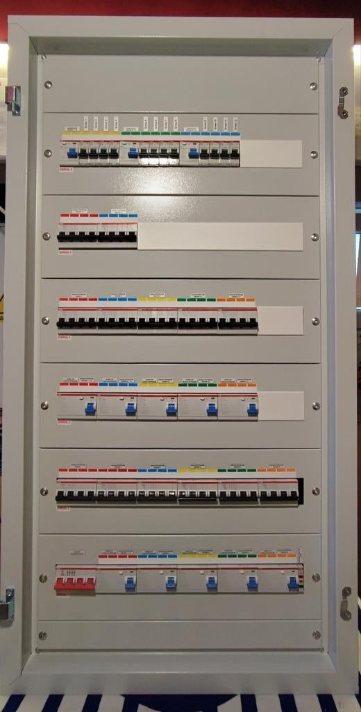 Verdeler met ABB componenten - 12 groepen + 11 kracht, Doe-het-zelf en Verbouw, Elektra en Kabels, Nieuw, Overige typen, Verzenden