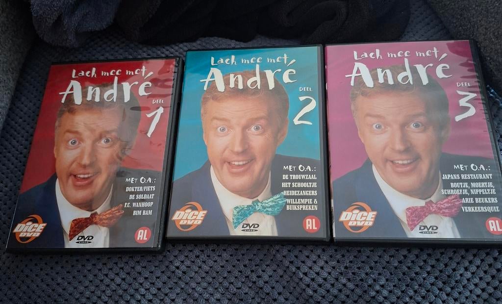 Lach mee met andre 1 tot 3, Alle leeftijden, Ophalen of Verzenden, Zo goed als nieuw, Tv-programma of Sketches