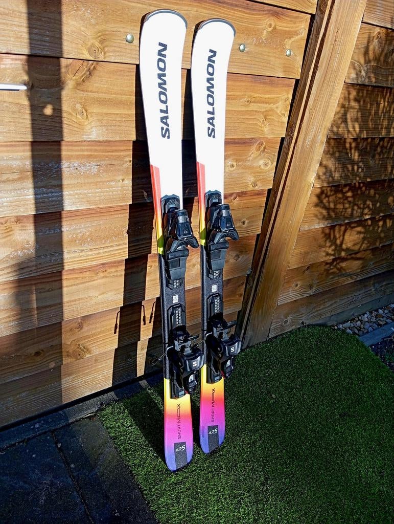 Snowblades Salomon E ShortMax, 125cm, Model 2026, als nieuw, 100 tot 140 cm, Zo goed als nieuw, Carve, Skiën