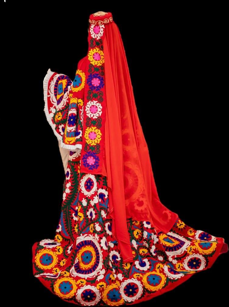 Traditionele Tajikse jurk – handgeborduurd, Maat 38/40 (M), Overige typen, Overige kleuren, Ophalen of Verzenden