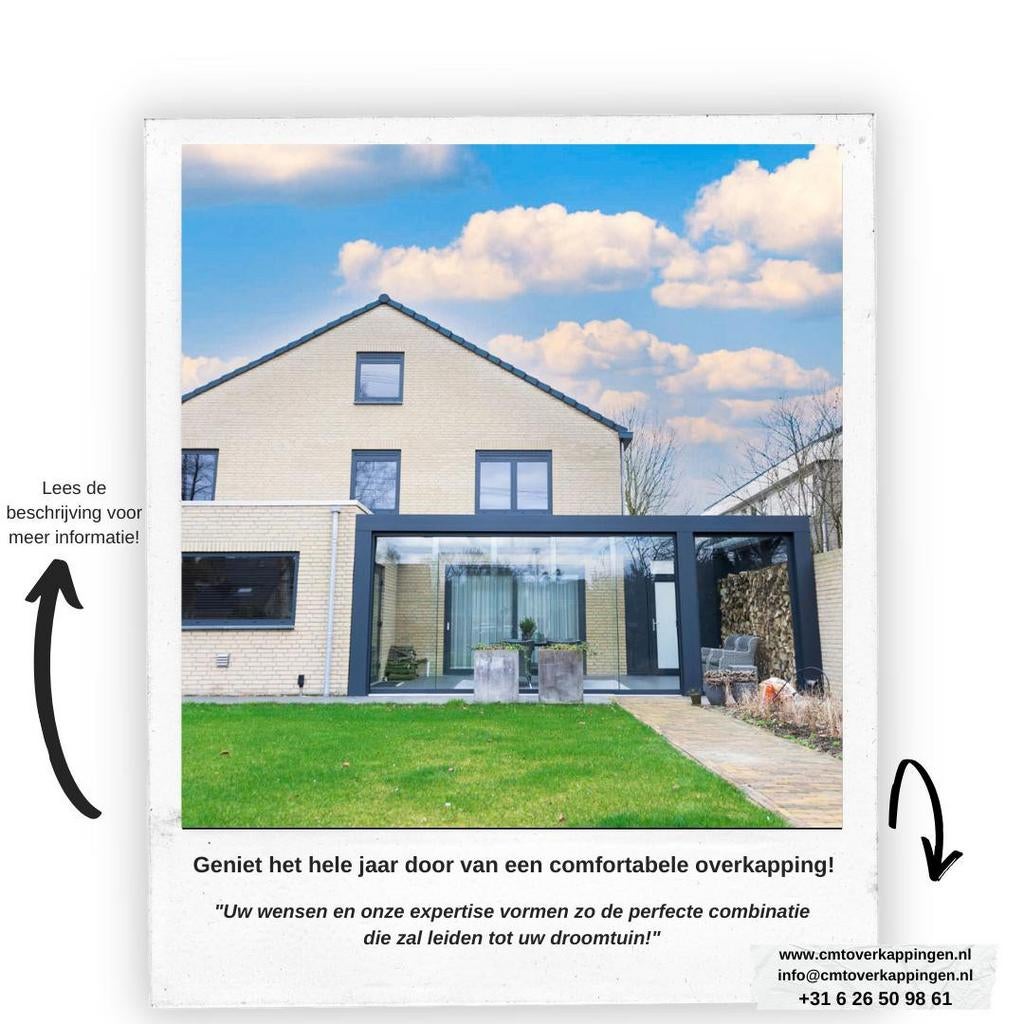 Aluminium Tuinoverkappingen op Maat - CMT Overkappingen, Cmt.limburg@gmail.com, Op aanvraag, CMT Overkappingen, Nieuw