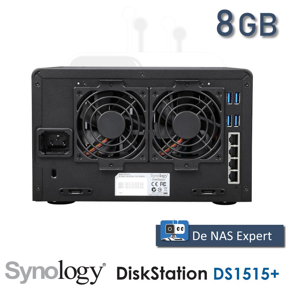 Synology DiskStation DS1515+ 8GB refurbished met DSM 7.3!, Info@synology.com, Synology, Refurbished, Ophalen of Verzenden