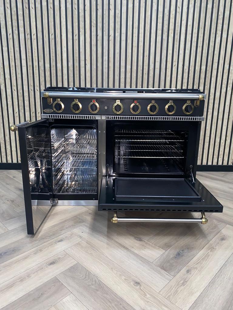Prachtig Frans Fornuis Godin 110cm 5 pits gas + Warmhoudkast, Ophalen of Verzenden, Grill, Gas