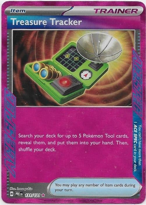 Prismatic Evolutions,  Treasure Tracker [ace spec] 131/131, Ophalen of Verzenden, Nieuw, Losse kaart