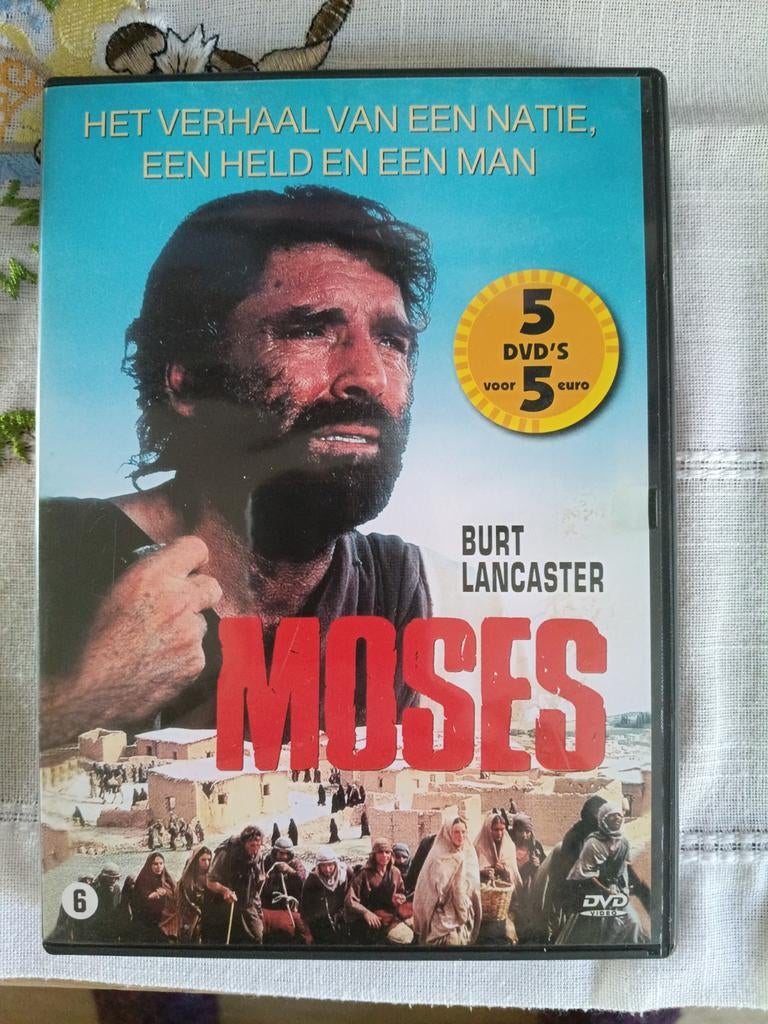 Moses - Burt Lancaster DVD, Cd's en Dvd's, Vanaf 6 jaar, Ophalen of Verzenden, Zo goed als nieuw
