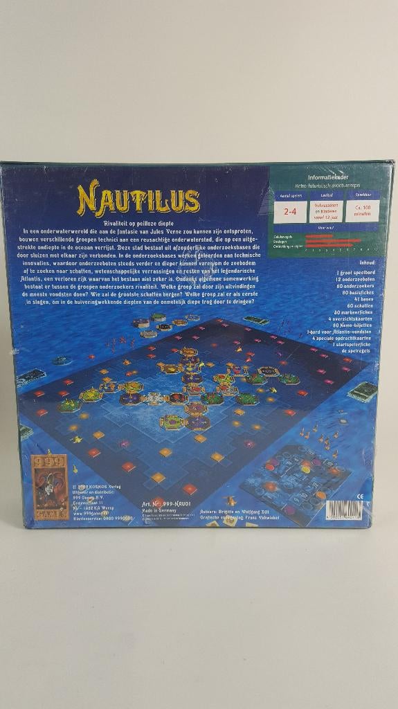 Nautilus bordspel, 999 Games, 2002. Nieuw in seal. 8C2, Hobby en Vrije tijd, Tweedehands verkoop, Tweedehands verkoop, Gebruikt