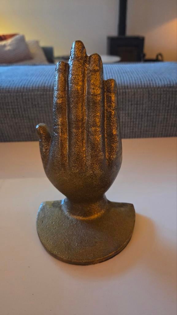 Decoratieve Boekenstandaard Hand, Tuin en Terras, Ophalen of Verzenden, Zo goed als nieuw, Metaal, Abstract beeld