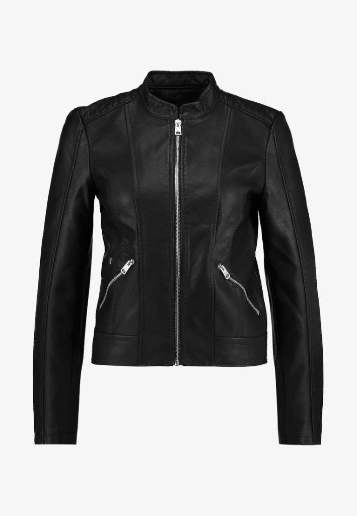 Zwart leren jasje - M - Vero Moda -, Maat 38/40 (M), Vero Moda, Zwart, Ophalen of Verzenden