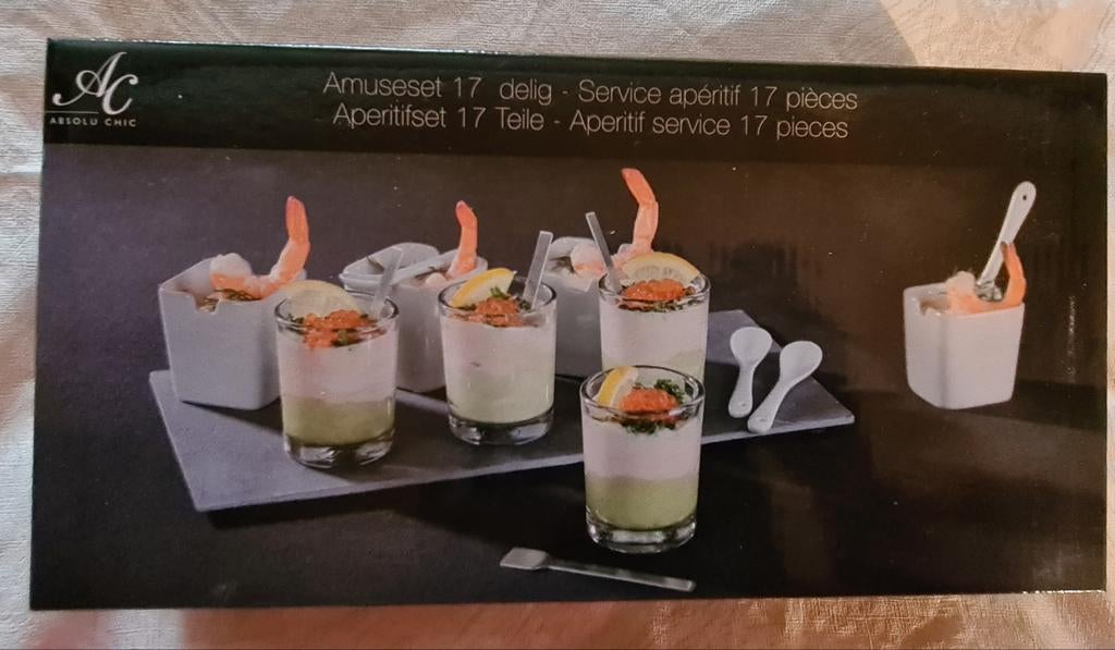 Amuseset 17-delig Nieuw - Absolu Chic, Huis en Inrichting, Keuken | Keukenbenodigdheden, Nieuw, Ophalen of Verzenden