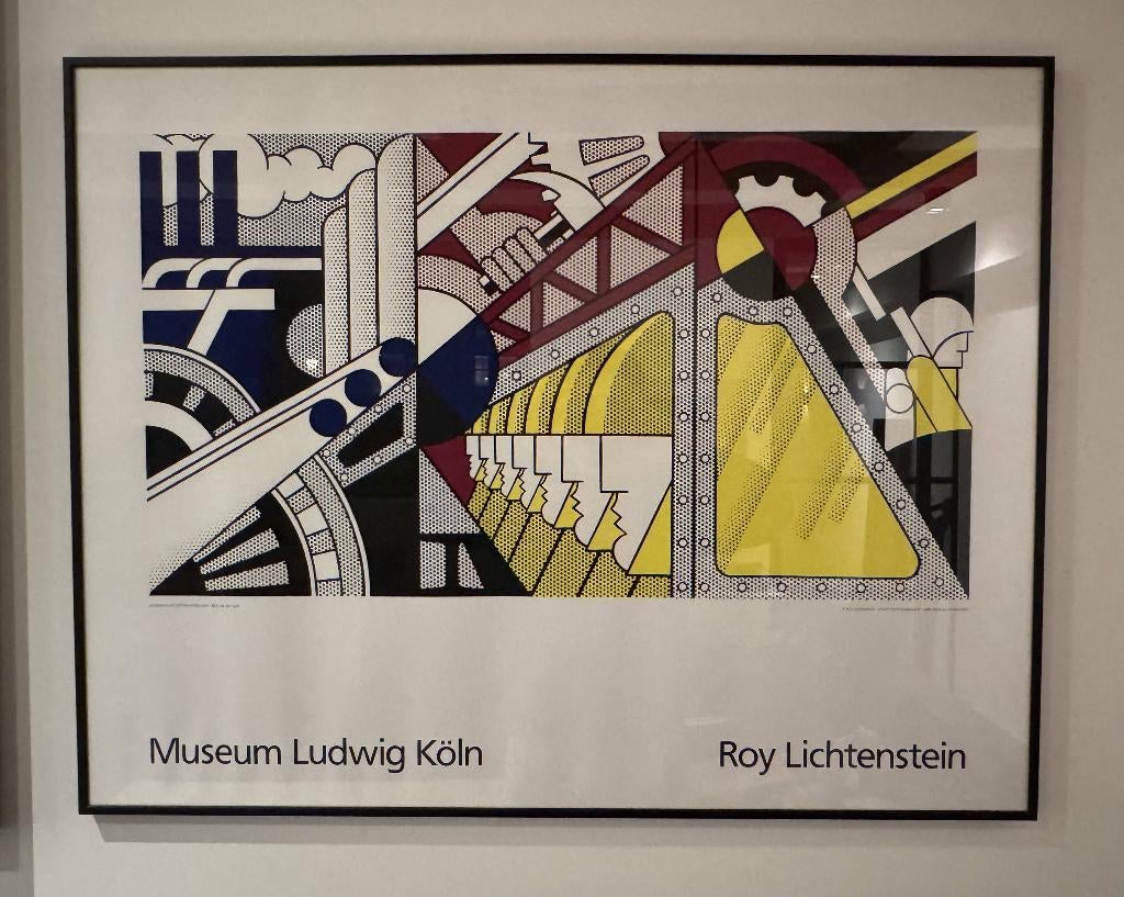 Roy Lichtenstein— groot ingelijst kunstwerk, direct ophangen, Antiek en Kunst, Kunst | Litho's en Zeefdrukken, Ophalen