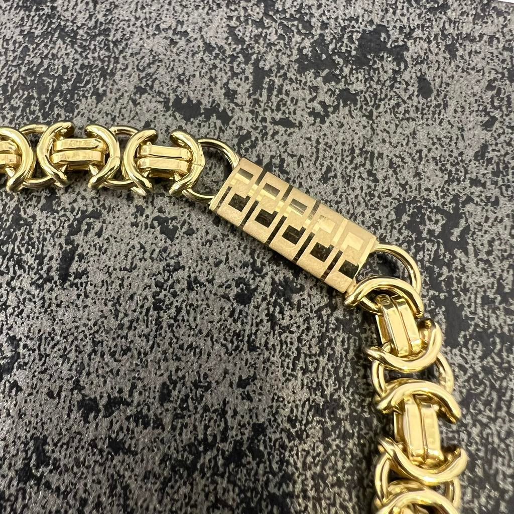 14 karaat gouden armband koningsschakel model, Ophalen of Verzenden, Nieuw, Goud