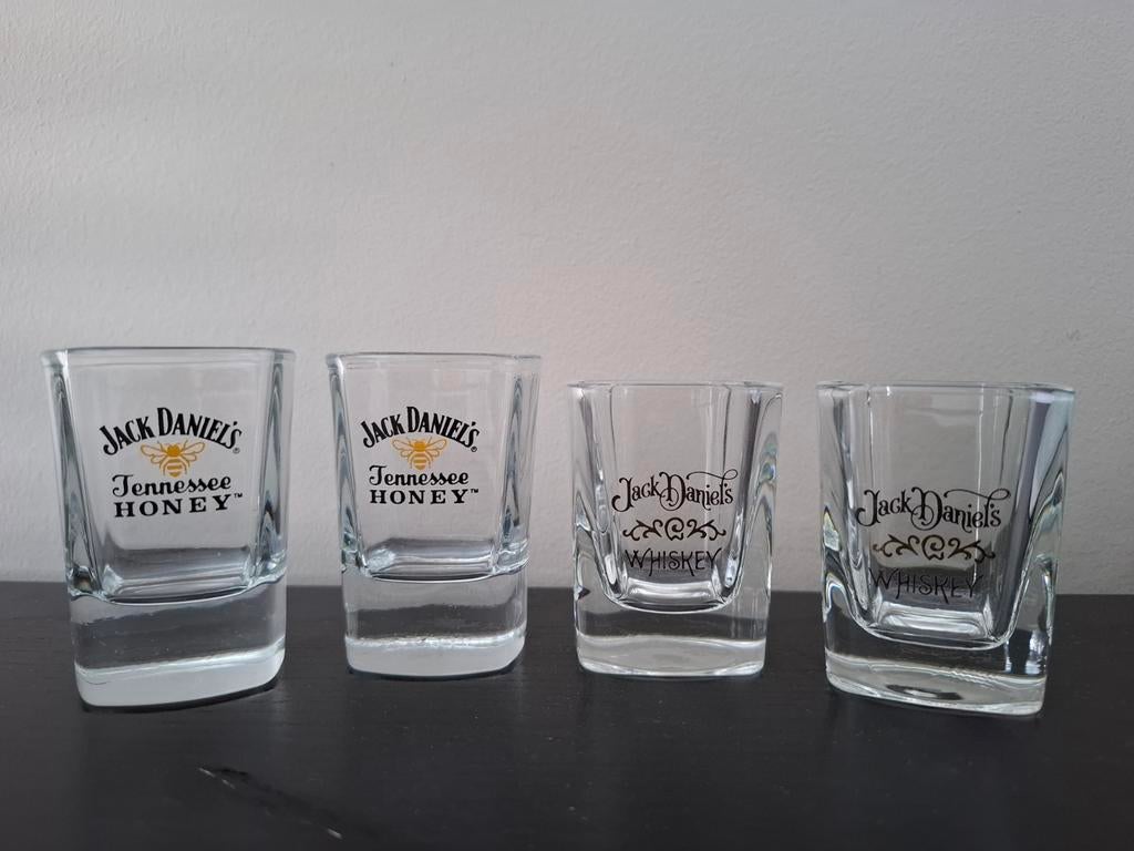 Jack Daniel's Shotglaasjes - 4 stuks, Ophalen of Verzenden, Zo goed als nieuw