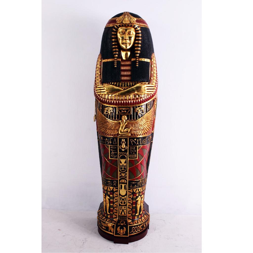 Egyptian Cabinet Sarcofaag beeld – Egypte Hoogte 192 cm, Verzamelen, Beelden en Beeldjes, Ophalen, Nieuw