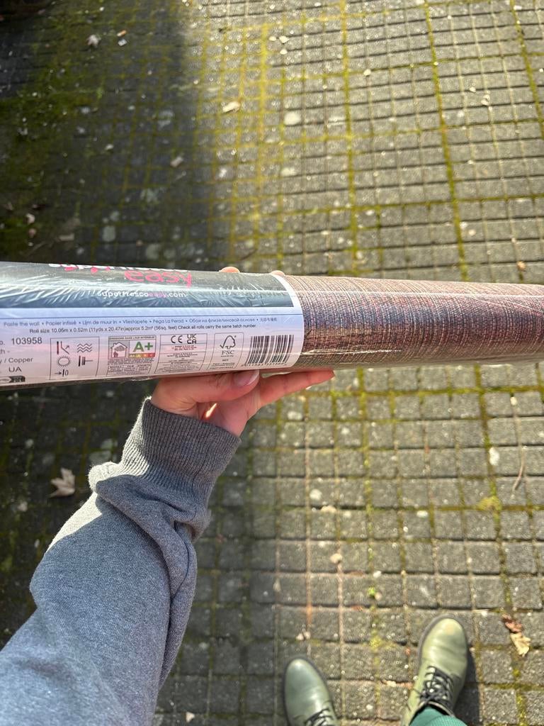 Superfresco Easy Behang - Bourgogne/Koper, Ophalen of Verzenden, 10 tot 25 m², Rood