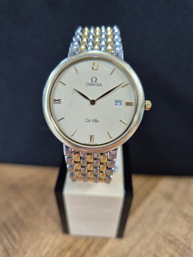 Omega DeVille polshorloge, Sieraden, Tassen en Uiterlijk, Horloges | Dames, Gebruikt, Overige merken, Goud, Staal, Ophalen of Verzenden